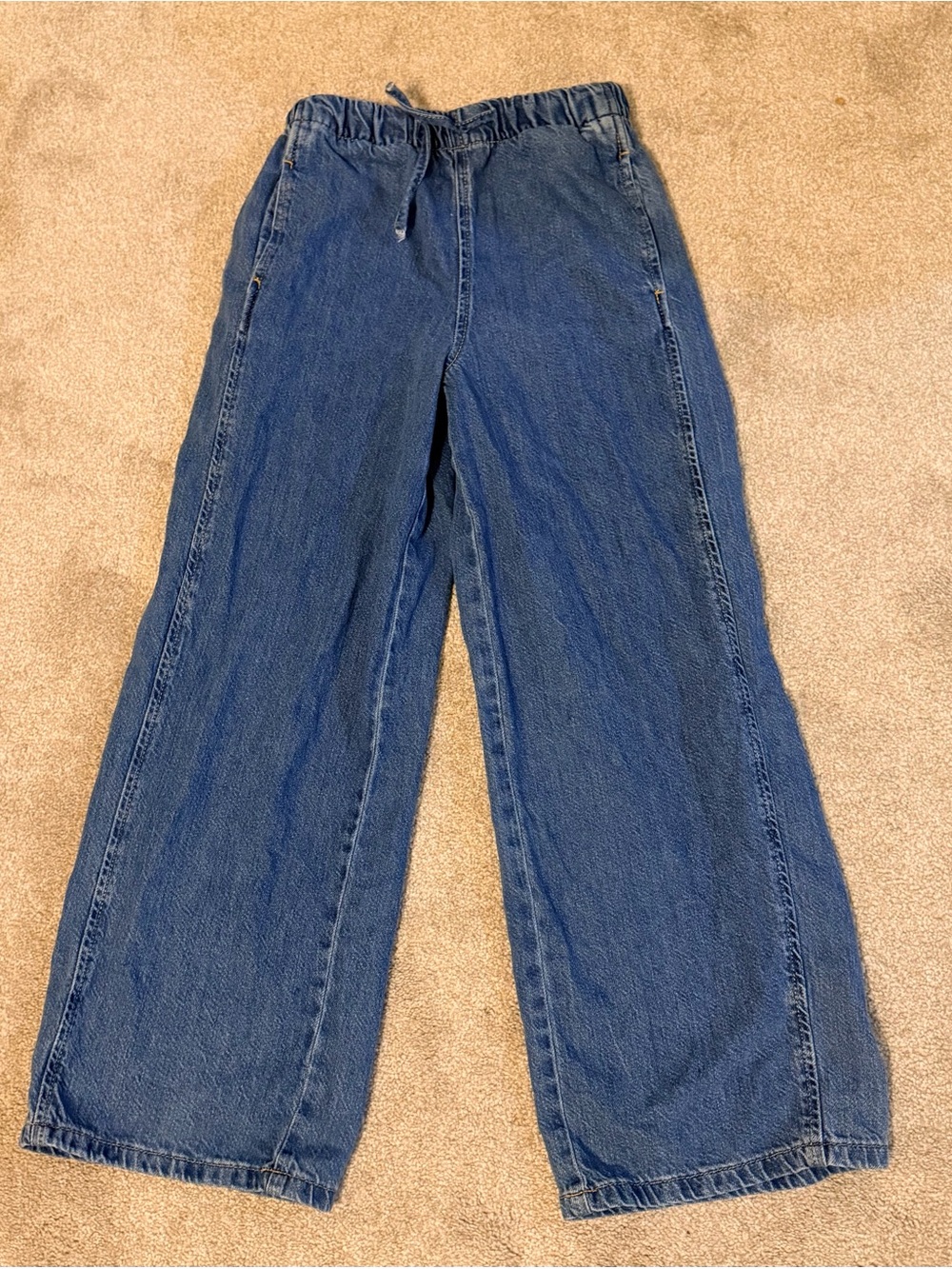 Zara Kids Wide-Leg Denim Jeans in Blue